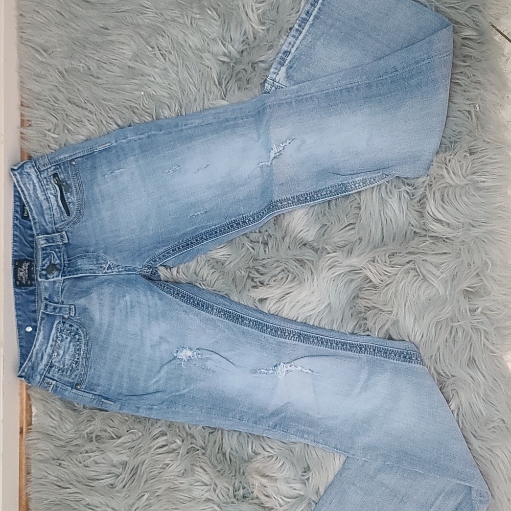 Rerock for Express, 6R, Blue distressed Jeans